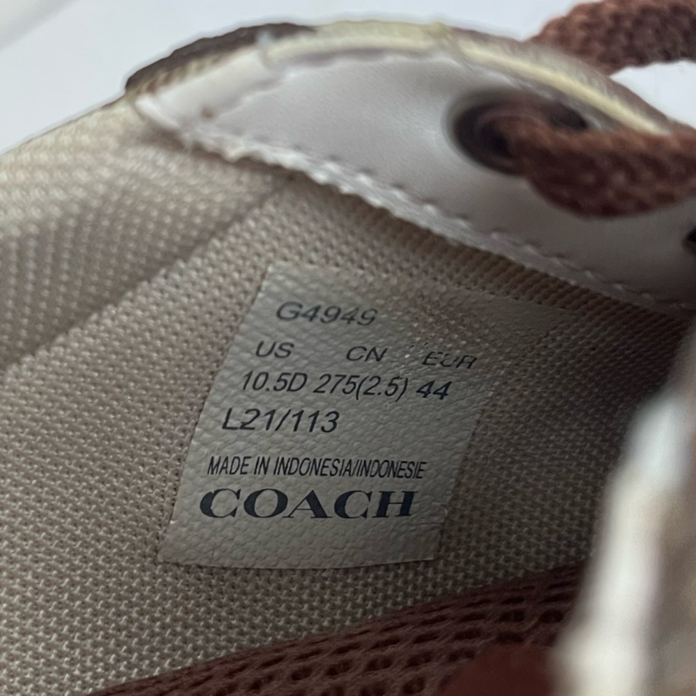 Coach Men's Signature Monogram Sneakers Size 10.5D - Picture 9 of 10